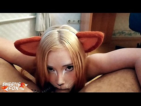 ❤️ Kitsune glutas dikon kaj kumas en ŝia buŝo ️❌ Porno ĉe ni ❌️